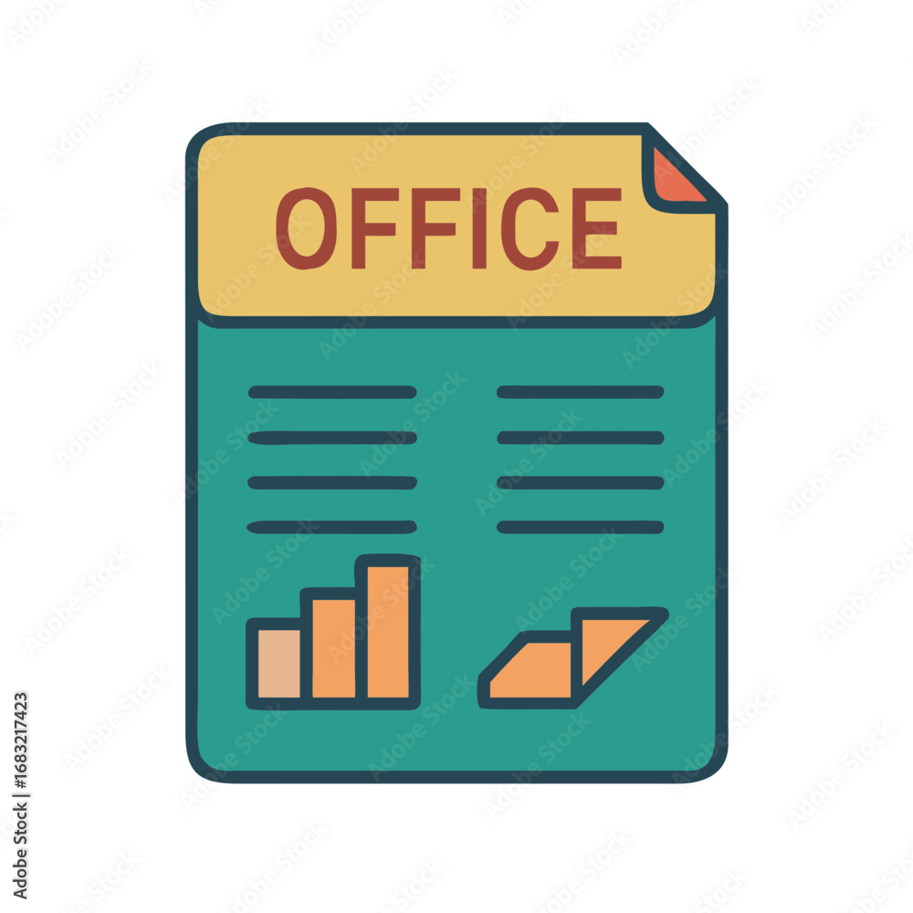 Aufkleber office statistics sheet displaying key performance indicators