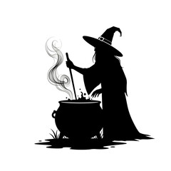 witch with a broom