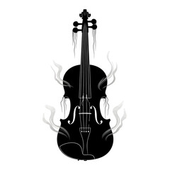 violin isolated on white