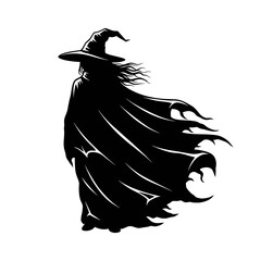 silhouette of a witch