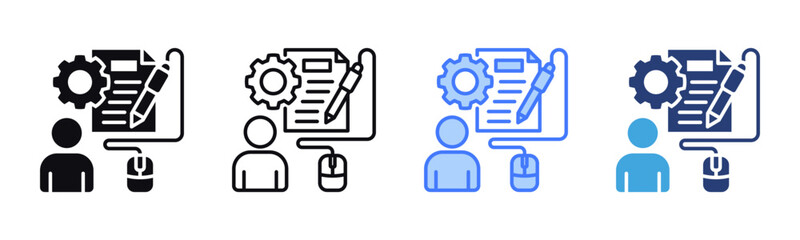 Job Description icon sheet multiple style collection