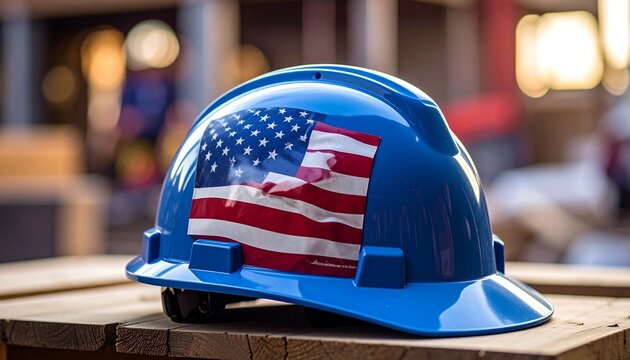 american flag on the table