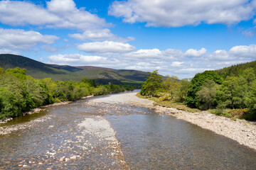 The river Dee in Ballater in Scotland	