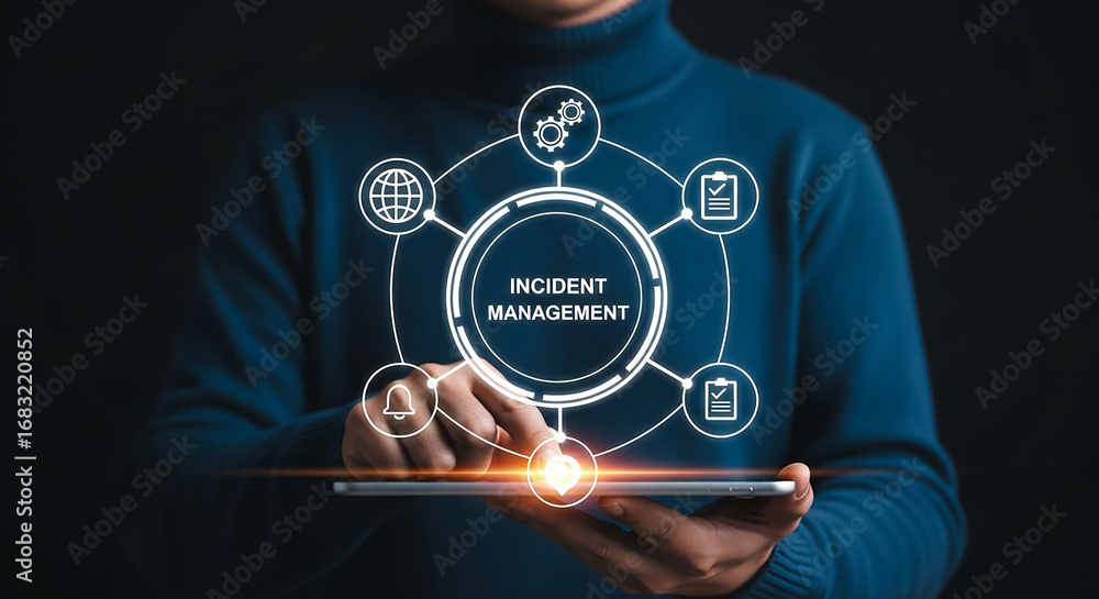 Aufkleber incident management system business process it service digital solutions cyber security and risk man