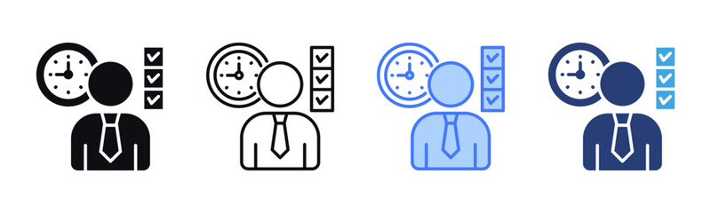 Attendance icon sheet multiple style collection