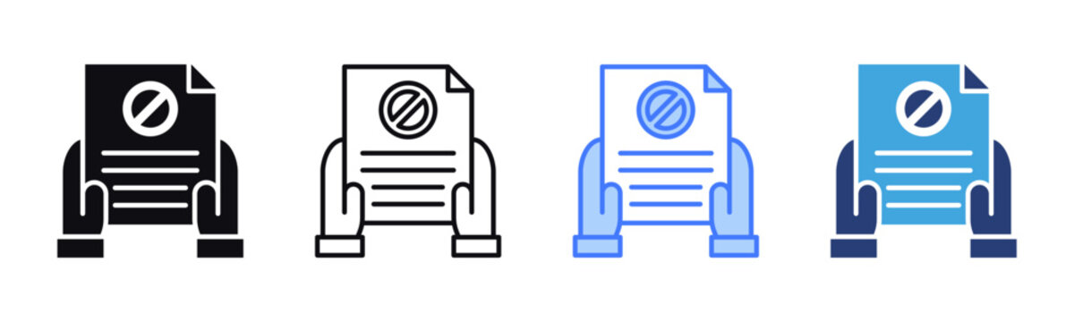 Resignation icon sheet multiple style collection