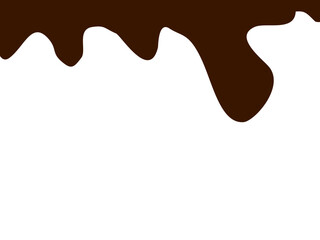 Background of melting brown vector, splashes, drops with abstract waves in a flat style. 
