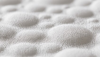Close-up view of a textured, white surface