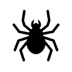 Black silhouette of a creepy spider