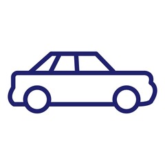 Linear car icon. Universal car icon to use in web and mobile UI, car basic UI elements. Line with editable stroke. Eps 10. Vector illustration.