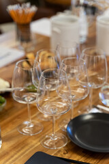 Empty glass close up