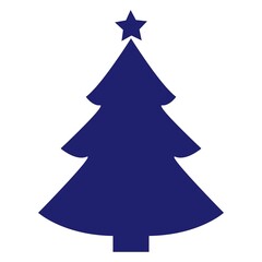 Christmas tree flat icon. Eps 10. Vector illustration.