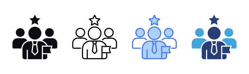 Leader icon sheet multiple style collection