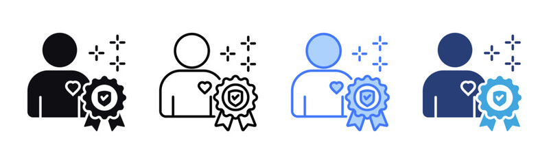 Authenticity icon sheet multiple style collection