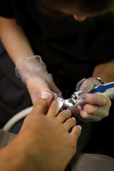 Pedicure close up