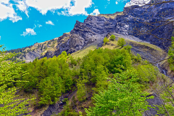 Wanderweg von Weisstannen im Weisstannental zur Wasserfallarena von Batöni, Mels, Kanton St. Gallen © Ilhan Balta