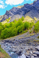 Wanderweg von Weisstannen im Weisstannental zur Wasserfallarena von Batöni, Mels, Kanton St. Gallen