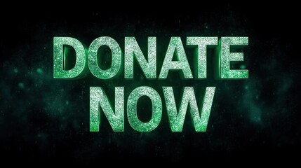 Donate now text graphic