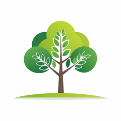 Minimalistischer Baum als Vektorgrafik