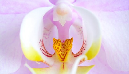 Close-up of orchid's center