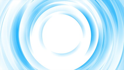Blue and white glossy blurred circles abstract background