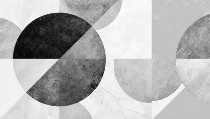 Abstract geometric shapes in grayscale