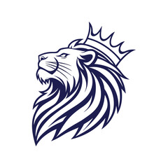 animal head logo vector line art