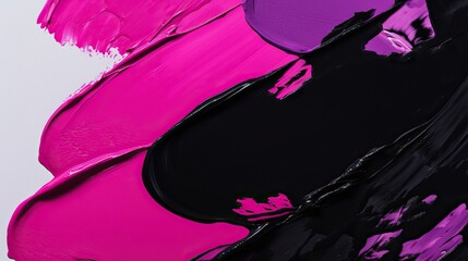 Abstract background with different shades of purple, black and fuchsia paint smears. Stylish minimalist concept for banner design, wallpaper, packaging or cosmetic advertising.