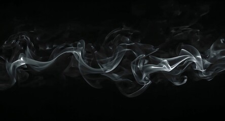 Abstract smoke wave floating against a dark background, forming a visual texture