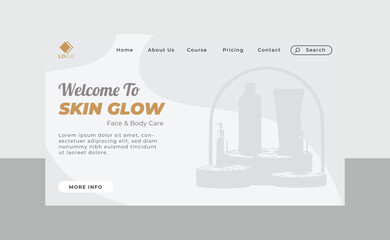 Obraz premium cosmetic landing page design template for your website 