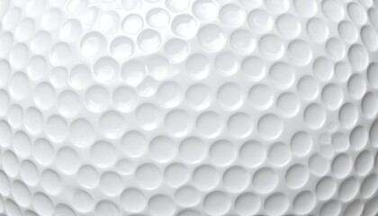 Fototapeta premium Close-up view of a golf ball's dimpled surface. A textured white sphere