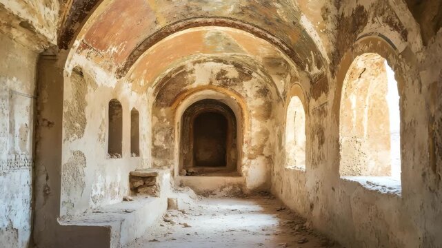 The ancient desert castles of Jordan, such as Quseir Amra, known for their stunning frescoes and rich history 