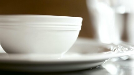 White Bowls and Plate Still Life