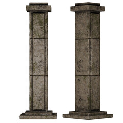 Stone pillar with moss