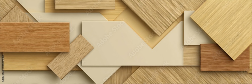 Poster a collection of wooden textures and patterns forms an artistic arrangement, highlighting different t