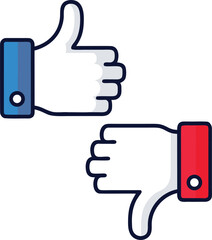   thumbs up and down eps