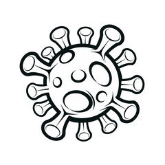 3d virus esport mascot logo design line art jpg