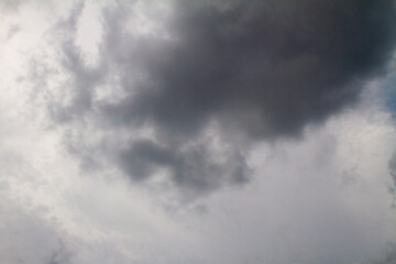 Overcast Sky with Dark Gray Cumulus Clouds