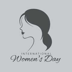 international women's day vector gray background