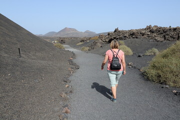 Wandern an der Caldera de los Cuervos,Lanzarote