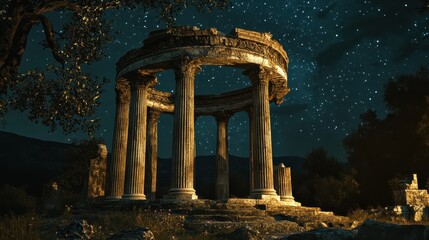 A large structure with columns