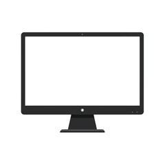 Fototapeta premium Flat Computer Monitor Vector Illustration Isolated on White