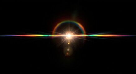 Abstract light burst on black