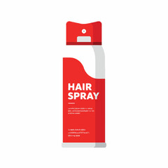 Hair Spray Can Isolated Flat Vector