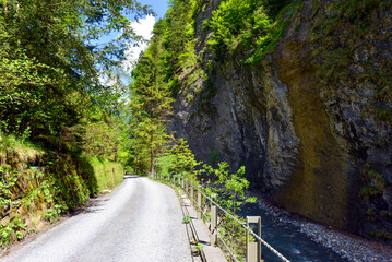 Wanderweg vom Alten Bad Pfäfers in der Taminaschlucht nach Bad Ragaz, Kanton St. Gallen