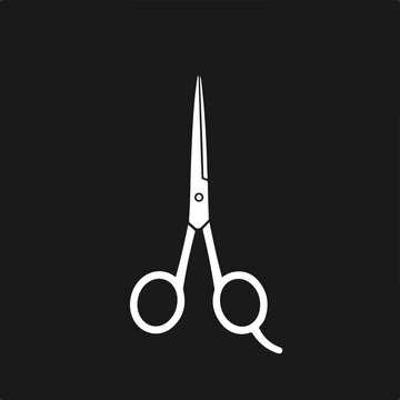 Minimalist Haircut Tool on Black Background