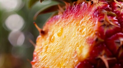 Juicy Pineapple Macro Photography