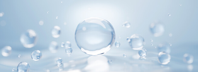 3D Collagen Skin Serum and Vitamin illustration isolated on soft color background. concept skin care cosmetics solution. 3d rendering.	
