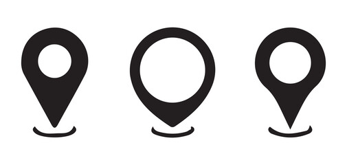 Set of Minimal Map Markers for Geographic and Location Services