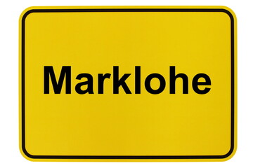 Illustration eines Ortsschildes der Gemeinde Marklohe in Niedersachsen	